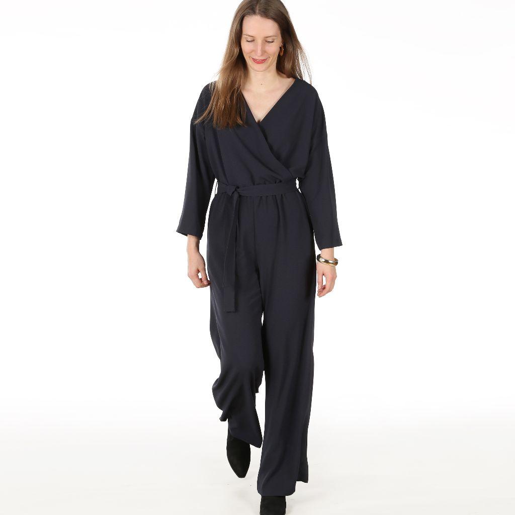 Papierschnittmuster Jumpsuit Wickeloptik Frau Zita XS-XXL